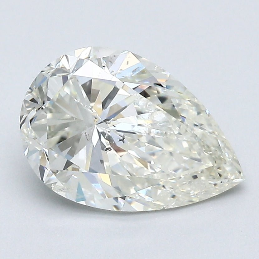 2 Carat Pear Shape Cut Natural Diamond - J SI2 - 2.01ct - EX Symmetry Grade - Diamonds By Rothschild
