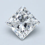 2 Carat PRINCESS - Natural Diamond - 2.01 - E - VS2 - VG - EX - EX - Diamonds By Rothschild