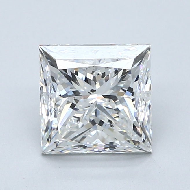 2 Carat PRINCESS - Natural Diamond - 2.02 - F - SI1 - VG - VG - VG - Diamonds By Rothschild