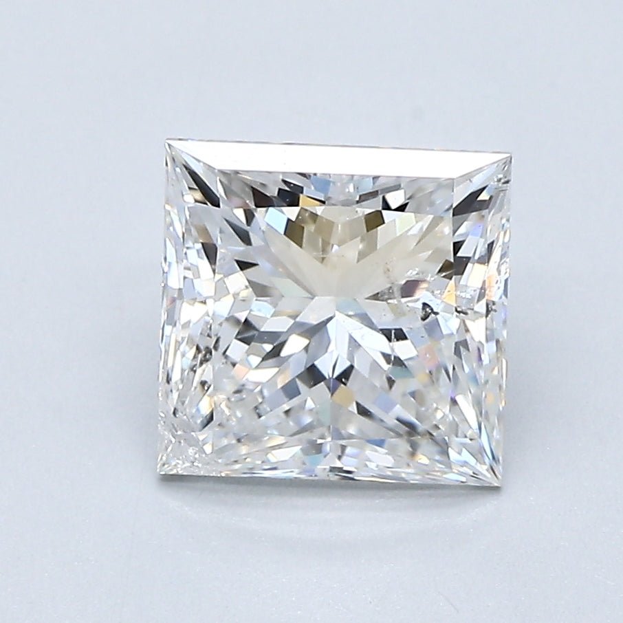 2 Carat PRINCESS - Natural Diamond - 2.08 - F - I1 - VG - EX - VG - Diamonds By Rothschild