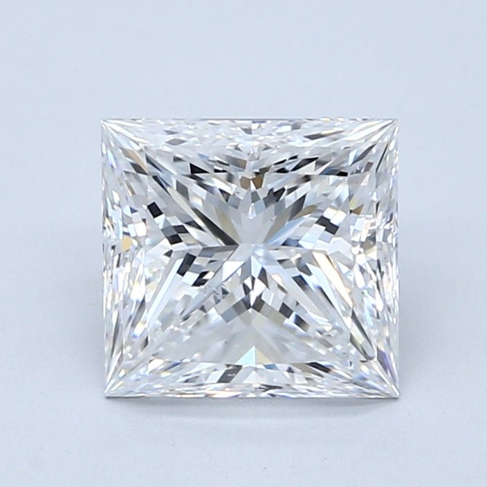 2 Carat Princess - Natural Diamond - 2.22 - D - SI1 - VG - EX - VG - Diamonds By Rothschild
