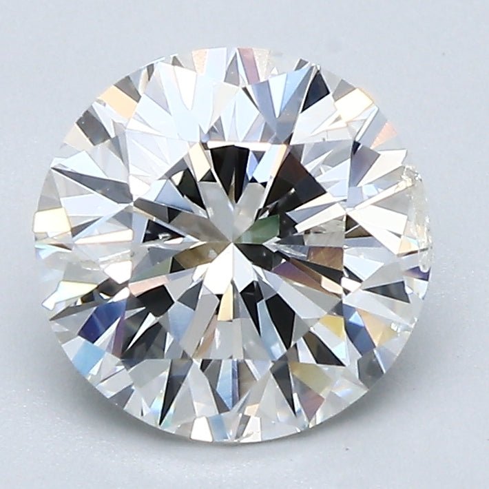 2 Carat Round Cut Natural Diamond - G I1 - 2.02ct - VG Cut Grade - Diamonds By Rothschild