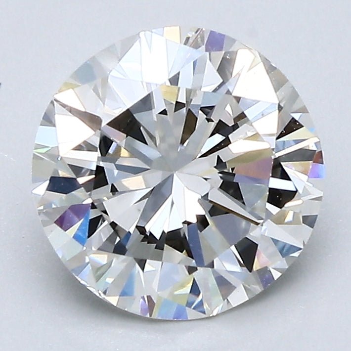 2 Carat Round Cut Natural Diamond - H VS2 - 2.09ct - G Cut Grade - Diamonds By Rothschild