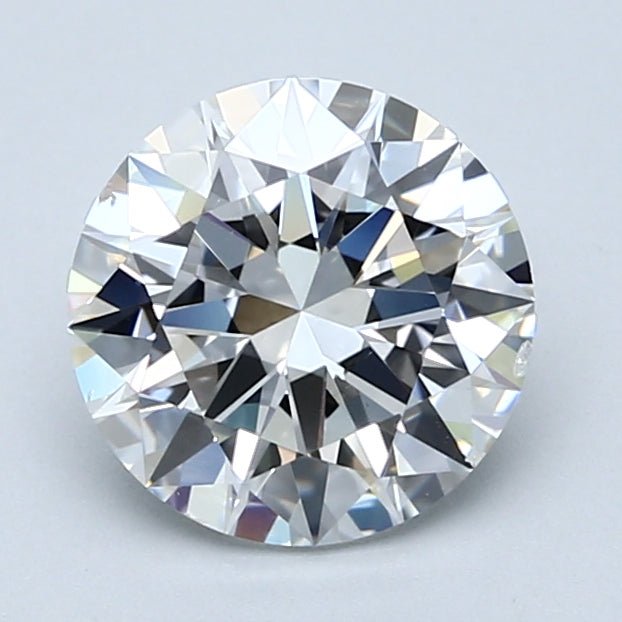 2 Carat Round - Natural Diamond - 1.9 - E - SI1 - EX - EX - EX - Diamonds By Rothschild