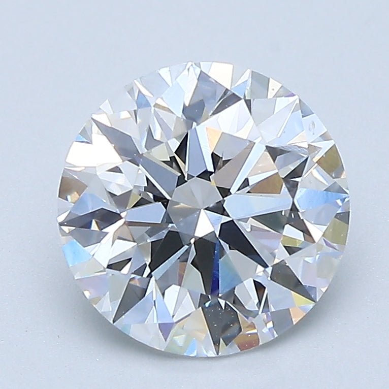 2 Carat Round - Natural Diamond - 1.97 - E - Slightly Included - EX - EX - EX - Diamonds By Rothschild