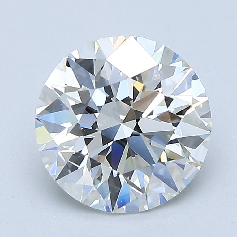 2 Carat Round - Natural Diamond - 1.97 - I - Very Slightly Included - EX - EX - VG - Diamonds By Rothschild