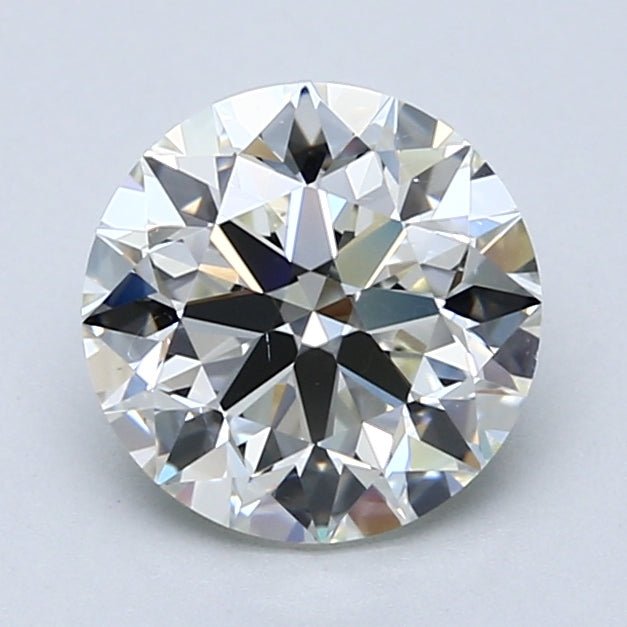 2 Carat Round - Natural Diamond - 2 - J - VS2 - VG - EX - EX - Diamonds By Rothschild