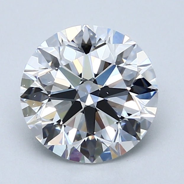 2 Carat Round - Natural Diamond - 2.01 - D - VS2 - EX - EX - EX - Diamonds By Rothschild