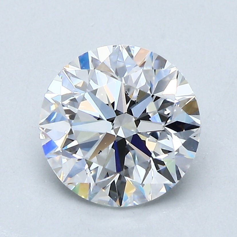 2 Carat Round - Natural Diamond - 2.01 - D - VS2 - VG - EX - EX - Diamonds By Rothschild
