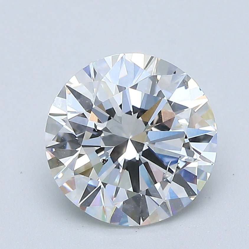 2 Carat Round - Natural Diamond - 2.01 - F - SI1 - EX - EX - EX - Diamonds By Rothschild