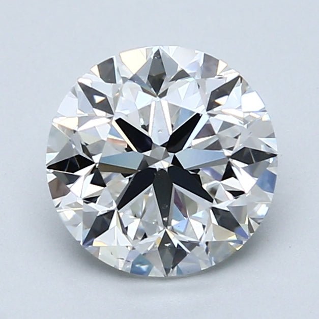 2 Carat Round - Natural Diamond - 2.01 - F - SI1 - VG - VG - VG - Diamonds By Rothschild