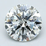 2 Carat Round - Natural Diamond - 2.01 - F - SI2 - EX - VG - EX - Diamonds By Rothschild