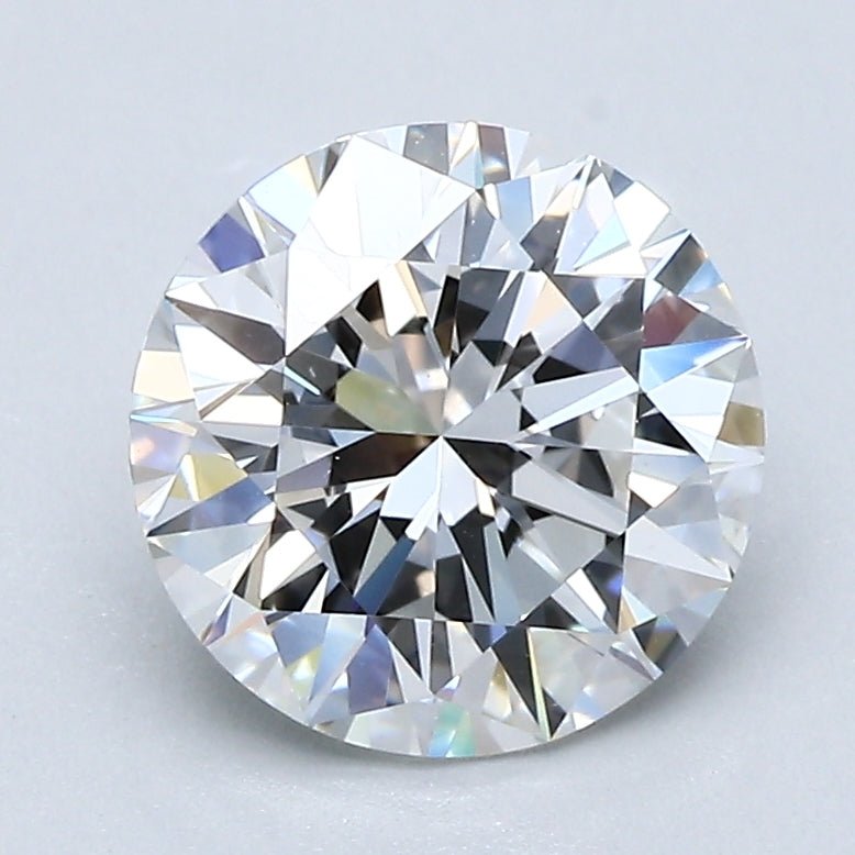 2 Carat Round - Natural Diamond - 2.01 - F - VS1 - EX - EX - EX - Diamonds By Rothschild