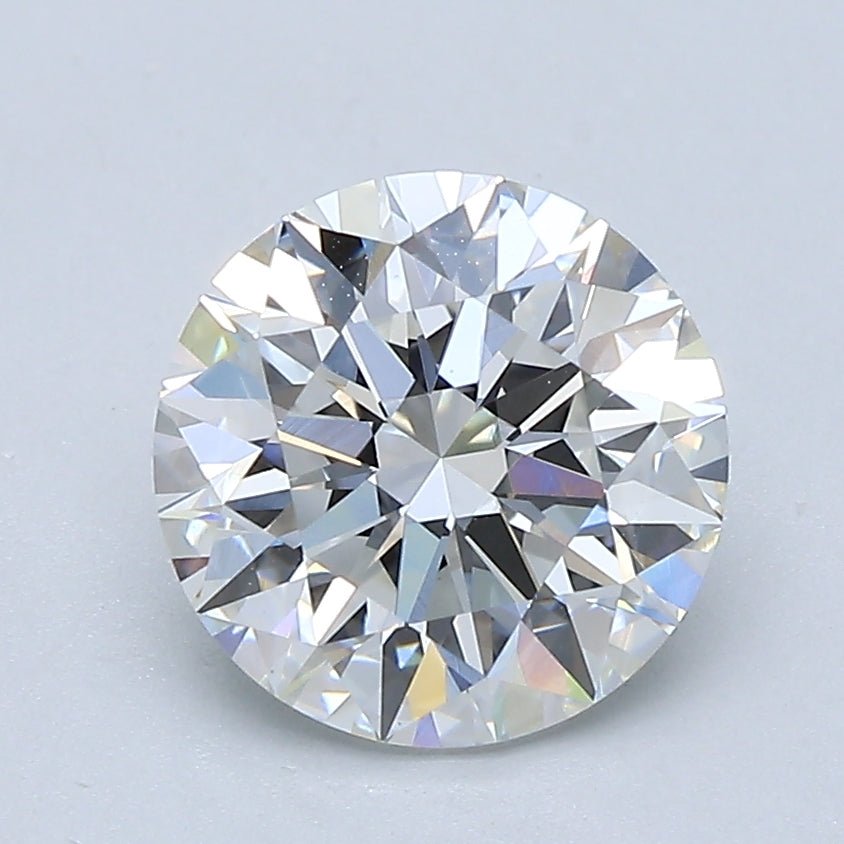 2 Carat Round - Natural Diamond - 2.01 - F - VS2 - EX - EX - EX - Diamonds By Rothschild