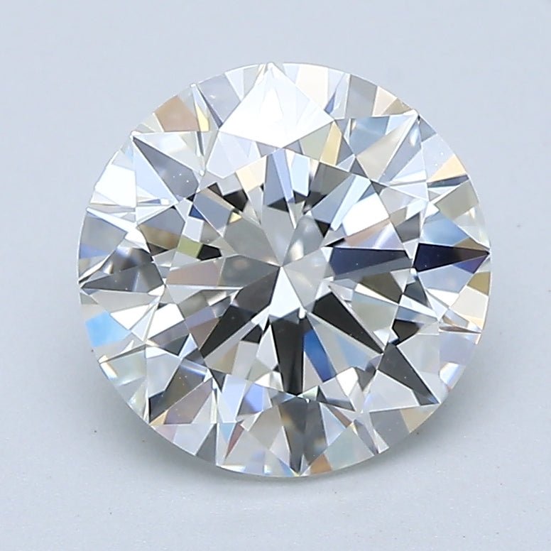 2 Carat Round - Natural Diamond - 2.01 - F - VVS2 - EX - EX - EX - Diamonds By Rothschild