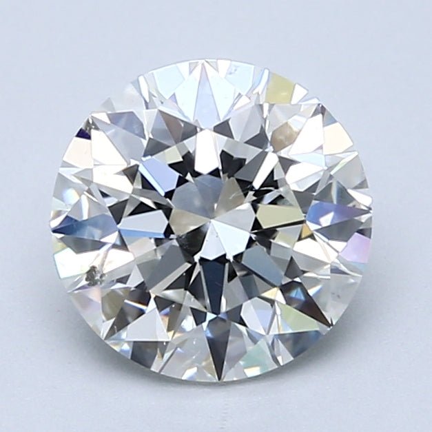 2 Carat Round - Natural Diamond - 2.01 - H - I1 - EX - EX - EX - Diamonds By Rothschild