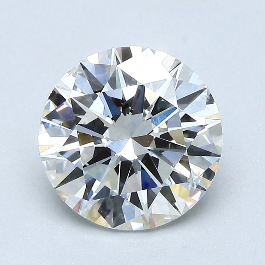 2 Carat Round - Natural Diamond - 2.01 - H - SI2 - VG - G - EX - Diamonds By Rothschild