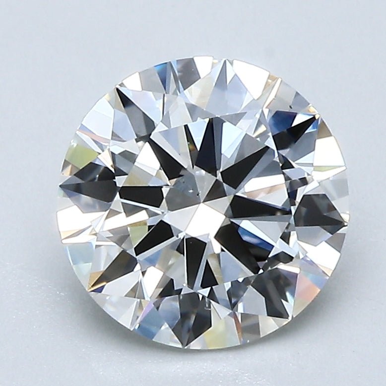 2 Carat Round - Natural Diamond - 2.01 - H - VS2 - EX - EX - EX - Diamonds By Rothschild