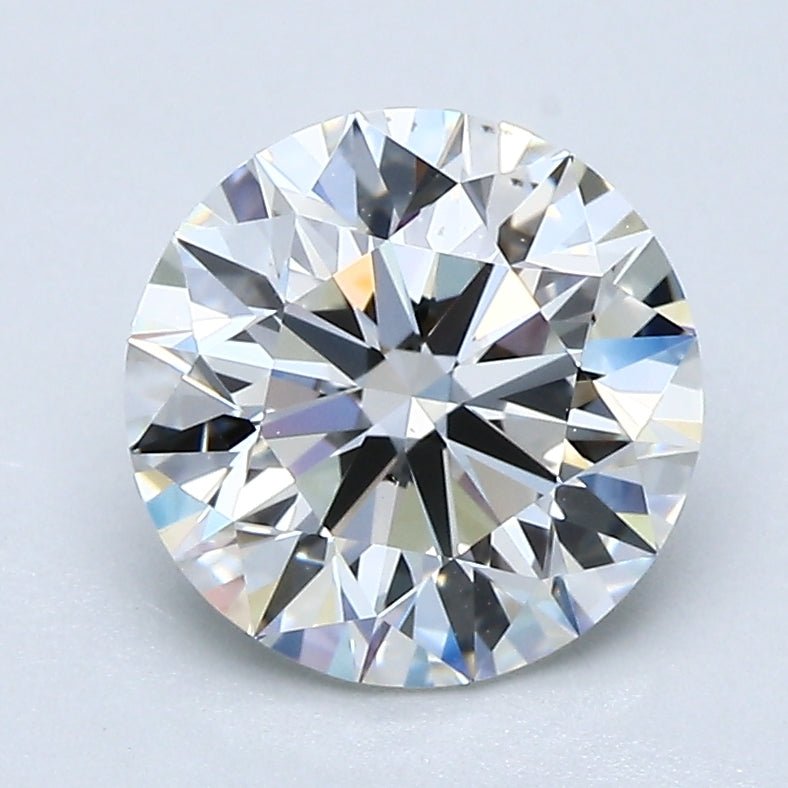2 Carat Round - Natural Diamond - 2.01 - H - VS2 - EX - EX - EX - Diamonds By Rothschild