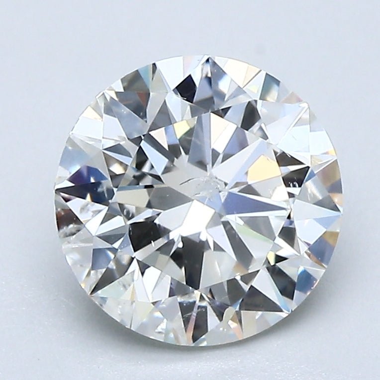 2 Carat Round - Natural Diamond - 2.01 - I - SI2 - EX - EX - EX - Diamonds By Rothschild