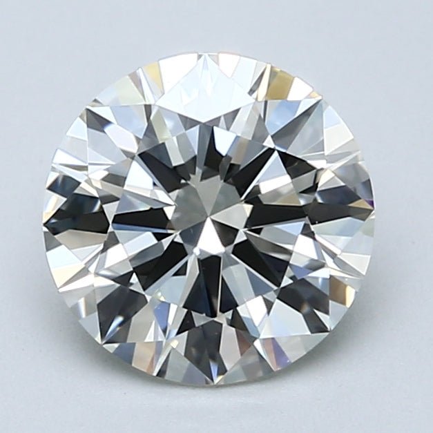 2 Carat Round - Natural Diamond - 2.01 - J - VS1 - EX - EX - EX - Diamonds By Rothschild