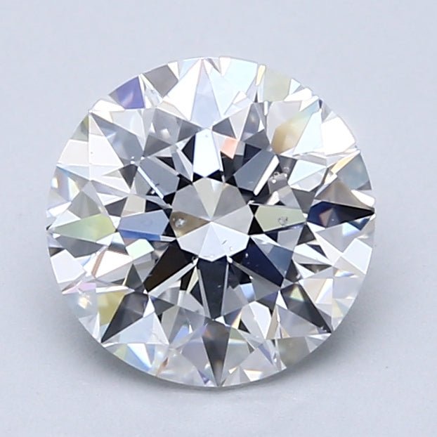 2 Carat Round - Natural Diamond - 2.02 - D - SI1 - EX - EX - EX - Diamonds By Rothschild