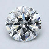 2 Carat Round - Natural Diamond - 2.02 - D - SI2 - EX - EX - EX - Diamonds By Rothschild