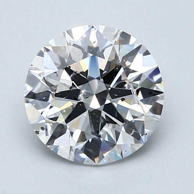 2 Carat Round - Natural Diamond - 2.02 - D - SI2 - EX - EX - EX - Diamonds By Rothschild
