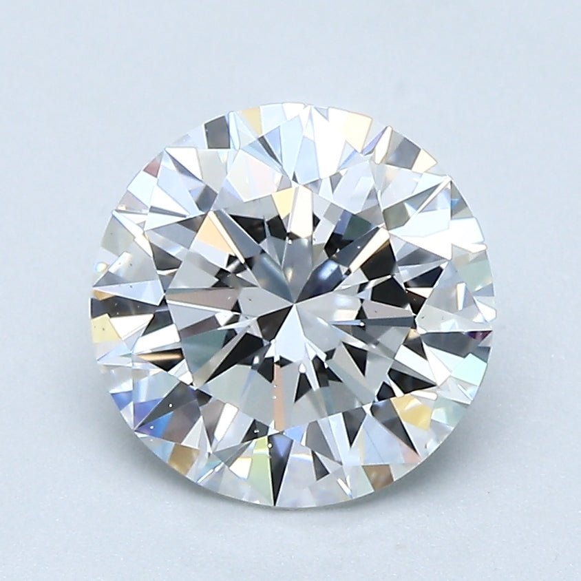 2 Carat Round - Natural Diamond - 2.02 - D - VS2 - VG - VG - VG - Diamonds By Rothschild