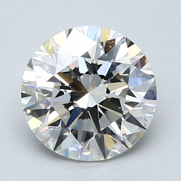 2 Carat Round - Natural Diamond - 2.02 - H - VS2 - EX - EX - EX - Diamonds By Rothschild