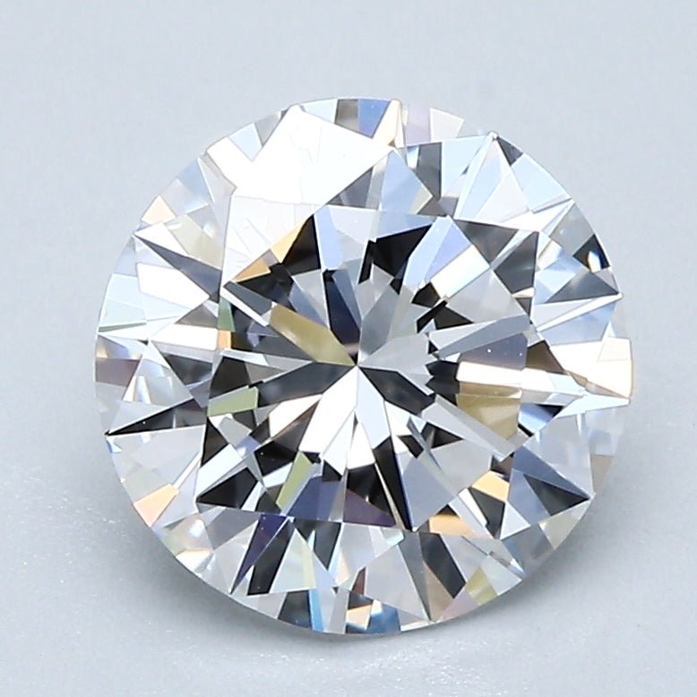 2 Carat Round - Natural Diamond - 2.03 - D - Very Slightly Included - VG - EX - EX - Diamonds By Rothschild