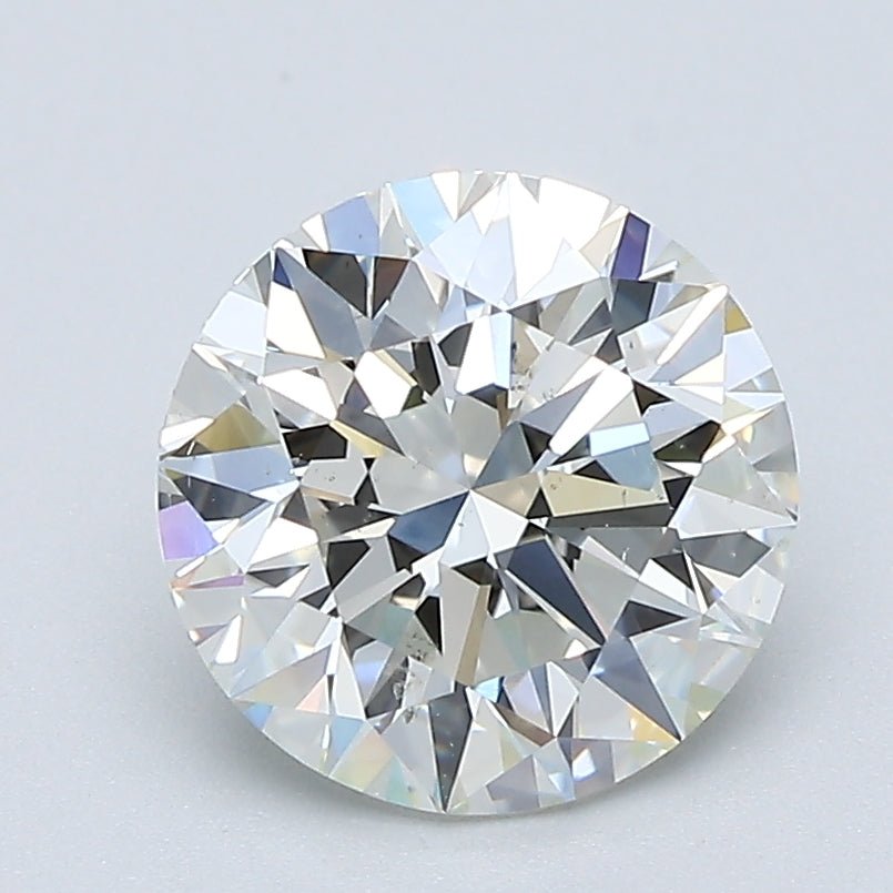 2 Carat Round - Natural Diamond - 2.03 - J - SI1 - EX - EX - EX - Diamonds By Rothschild
