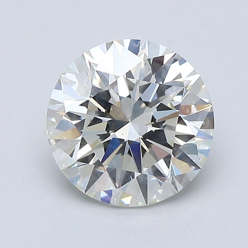 2 Carat Round - Natural Diamond - 2.03 - J - SI1 - EX - EX - EX - Diamonds By Rothschild