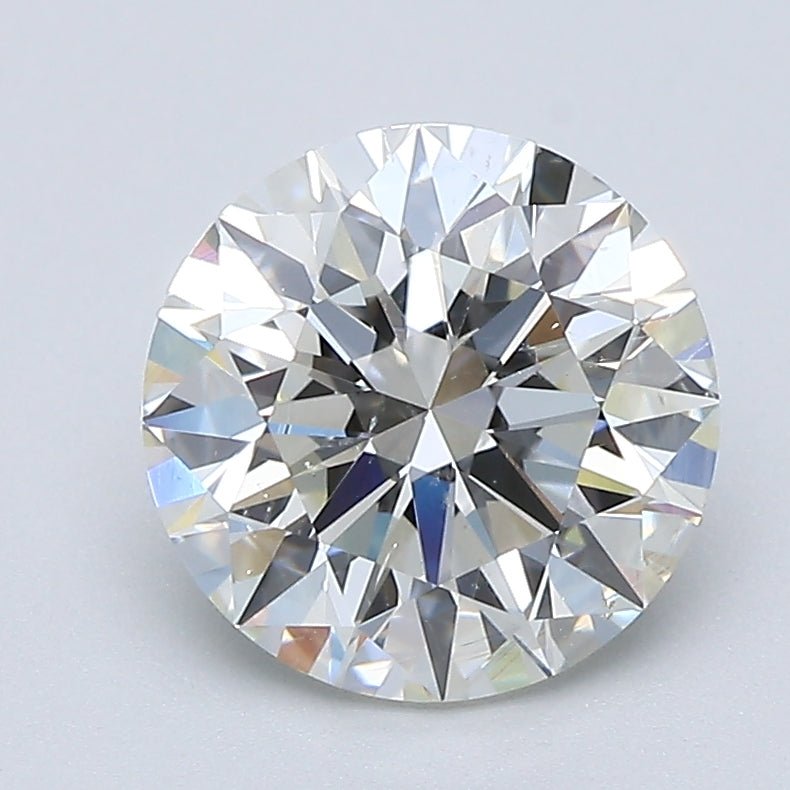 2 Carat Round - Natural Diamond - 2.03 - J - SI2 - EX - EX - EX - Diamonds By Rothschild