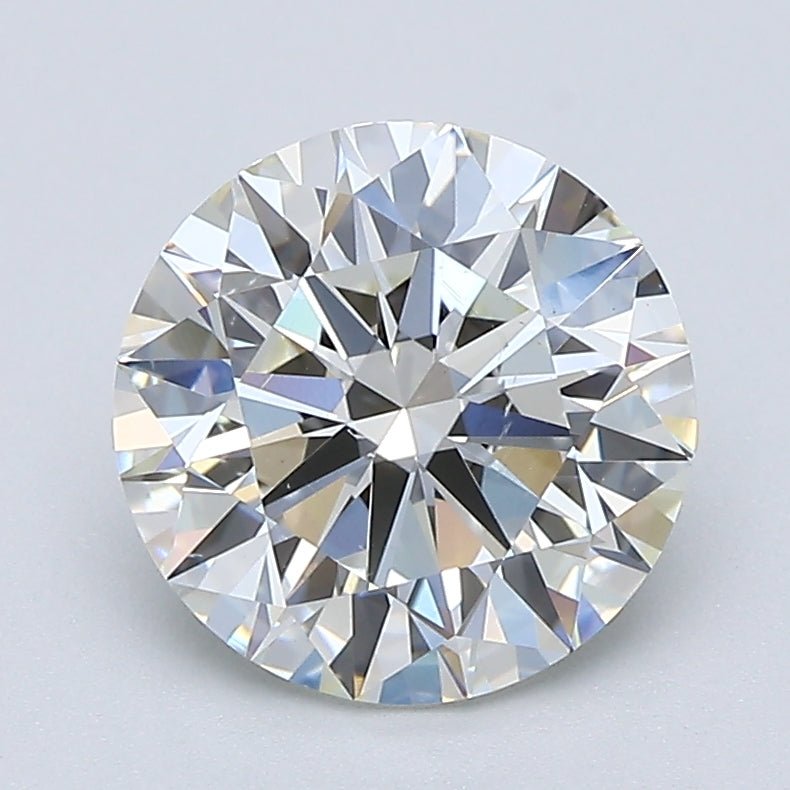 2 Carat Round - Natural Diamond - 2.04 - J - SI1 - EX - EX - EX - Diamonds By Rothschild
