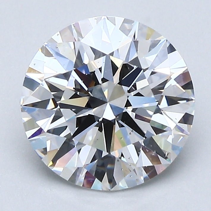 2 Carat Round - Natural Diamond - 2.06 - E - SI1 - EX - EX - EX - Diamonds By Rothschild