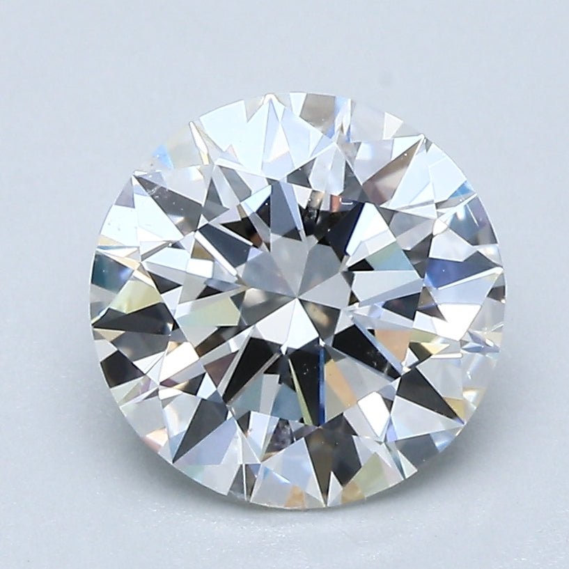 2 Carat Round - Natural Diamond - 2.07 - E - SI2 - EX - EX - EX - Diamonds By Rothschild