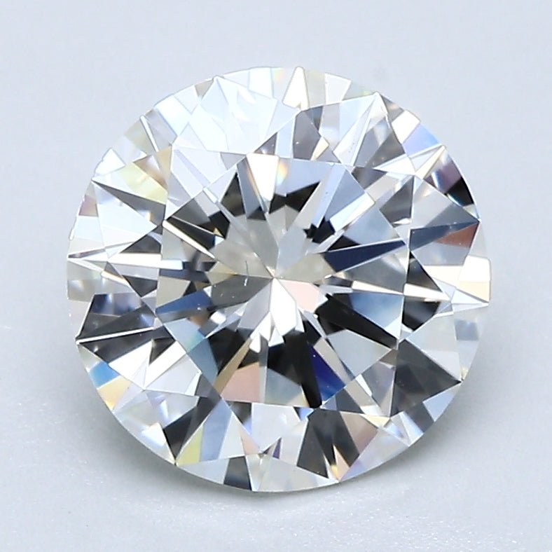 2 Carat Round - Natural Diamond - 2.07 - H - VS1 - EX - VG - VG - Diamonds By Rothschild