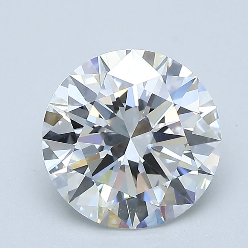 2 Carat Round - Natural Diamond - 2.08 - E - VS2 - EX - EX - EX - Diamonds By Rothschild