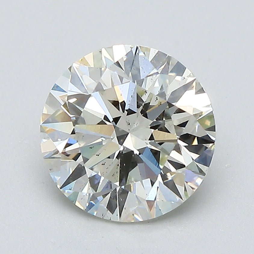 2 Carat Round - Natural Diamond - 2.11 - K - SI1 - EX - EX - EX - Diamonds By Rothschild