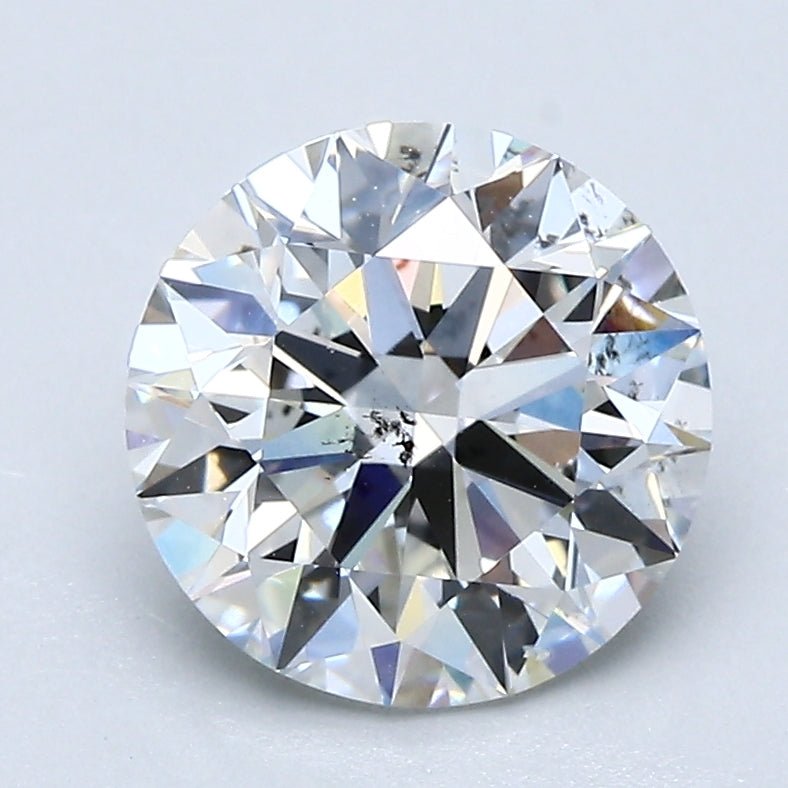 2 Carat Round - Natural Diamond - 2.14 - G - SI2 - EX - EX - EX - Diamonds By Rothschild