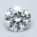 2 Carat Round - Natural Diamond - 2.2 - F - SI2 - EX - EX - EX - Diamonds By Rothschild