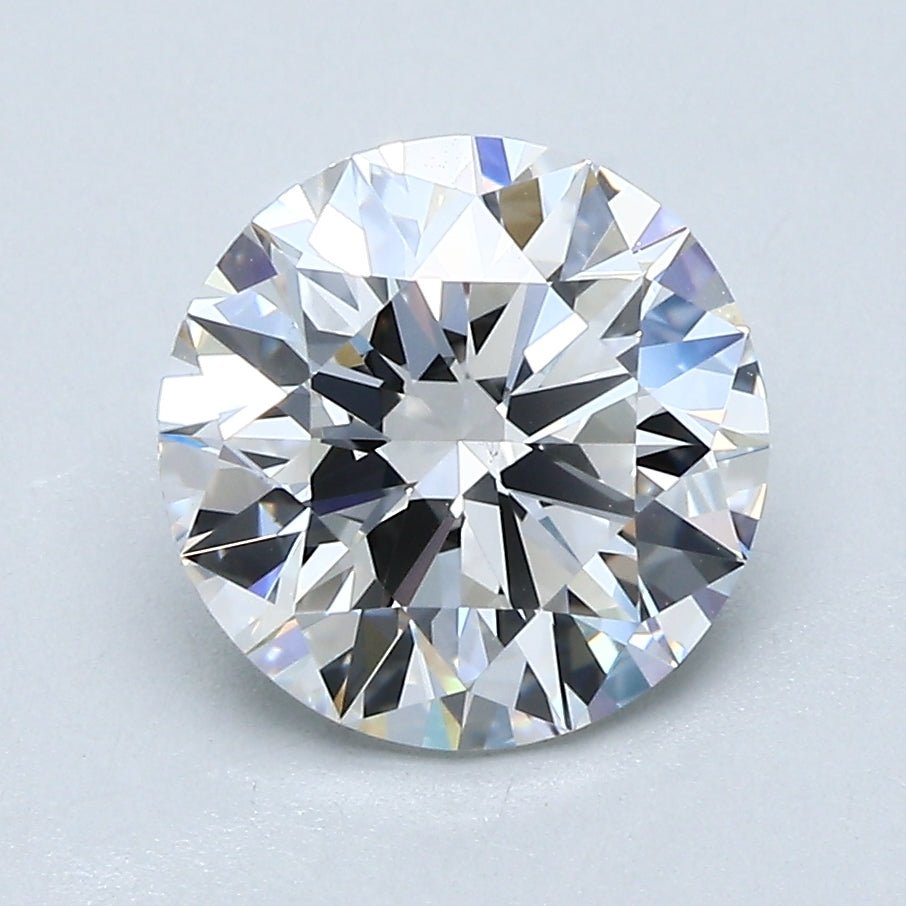 2 Carat Round - Natural Diamond - 2.34 - F - VS1 - EX - EX - EX - Diamonds By Rothschild