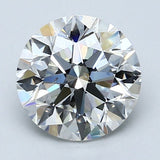 2 Carat Round - Natural Diamond - 2.36 - H - SI1 - EX - EX - EX - Diamonds By Rothschild