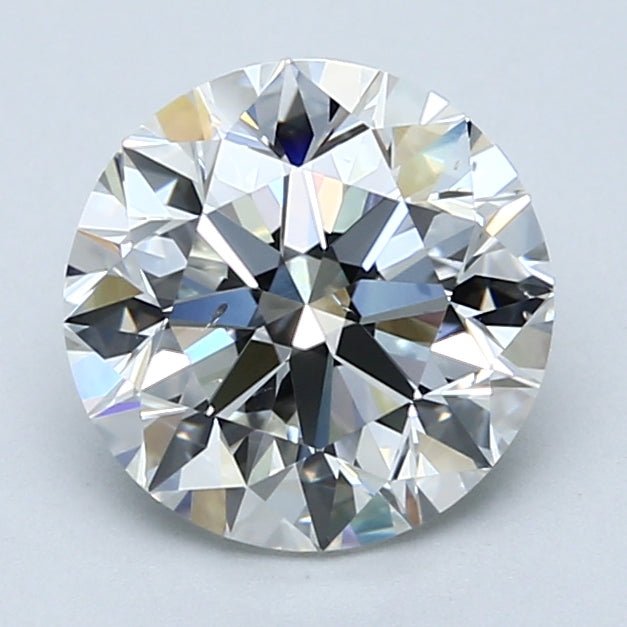 2 Carat Round - Natural Diamond - 2.36 - H - SI1 - EX - EX - EX - Diamonds By Rothschild