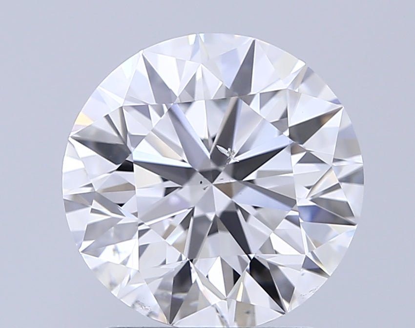 2 Carat Round - Natural Diamond - 2.37 - D - SI1 - EX - EX - EX - Diamonds By Rothschild