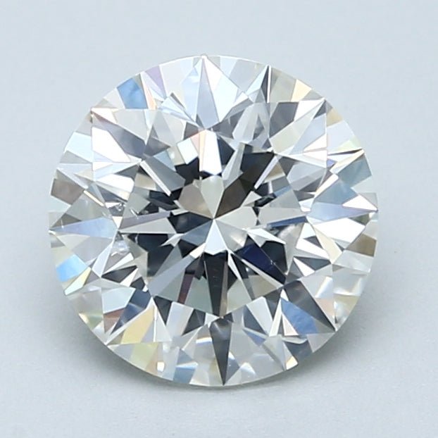 2 Carat Round - Natural Diamond - G - SI2 - 2.01 - EX - EX - EX - Diamonds By Rothschild