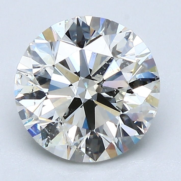 2 Carat Round - Natural Diamond - J - SI2 - 2.01 - EX - EX - EX - Diamonds By Rothschild
