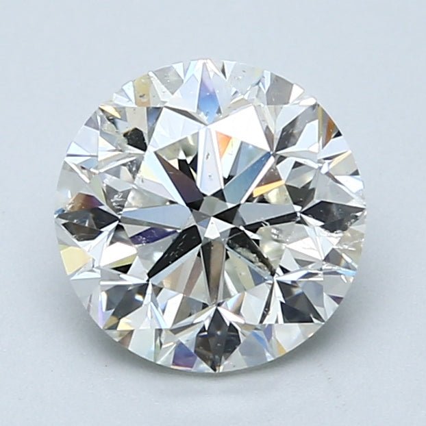 2 Carat Round - Natural Diamond - J - SI2 - 2.01 - VG - EX - VG - Diamonds By Rothschild