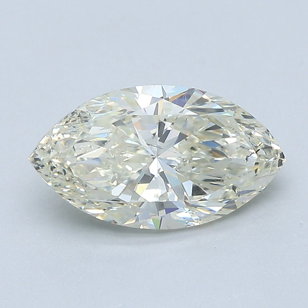 2 Marquise Carat - Natural Diamond - 2.01 - J - SI2 - EX - VG - Diamonds By Rothschild